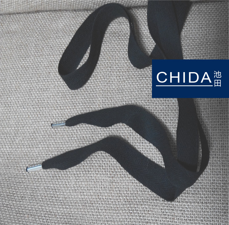 2CM wide cotton bag mouth belt Metal toe drawstring Sports pants belt Sweater hat rope Environmental protection waist rope