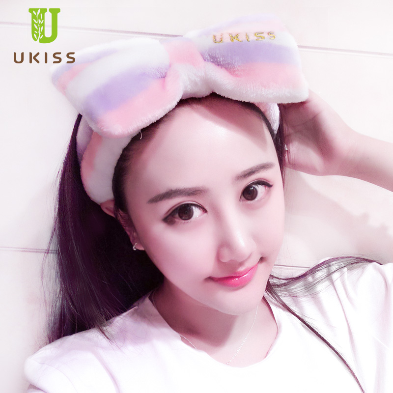 UKISS/悠珂思蝴蝶结束发带洗脸发带软绵绵发箍头巾头套80E221C2