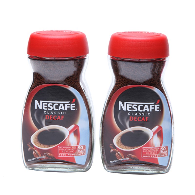 意大利原装进口 Nescaffe雀巢经典速溶咖啡低咖啡因100g*2盒