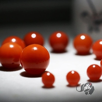 Original ore Liangshan Nanhong joint material round beads loose beads no cracks no glue pure handmade full meat full color boutique DIY matching beads