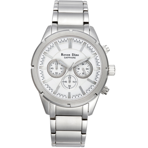 Roven Dino 罗梵迪诺 分秒节奏三环计时钢带腕表台湾官网直邮进口