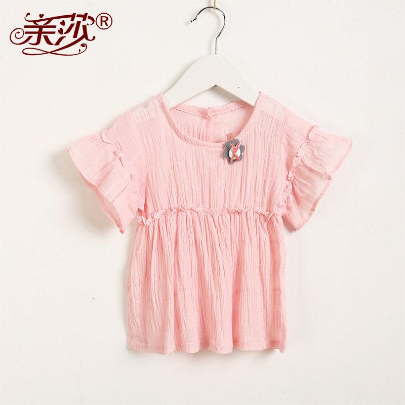 Summer new girls T-shirt female baby short-sleeved casual infant summer fashion short-sleeved children's summer top