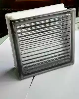 Promotion 190mm color parallel pattern hollow glass brick blue green Brown pink gray black landscape background wall partition