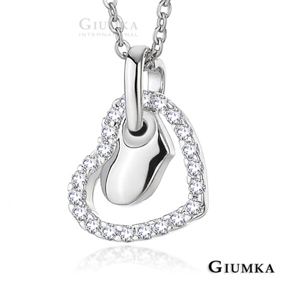 台湾官网直邮进口【GIUMKA】白K饰－心心相依甜美淑女款项炼