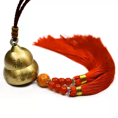 The sound is crisp and pleasant, exquisite pure copper gourd wind chimes, ornaments, boutique car pendants, bells, feng shui pendants