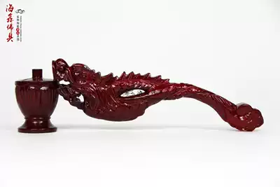 Haixin Buddhist supplies Temple Buddhist instruments water and land law society red sandalwood wood solid head carving hand stove