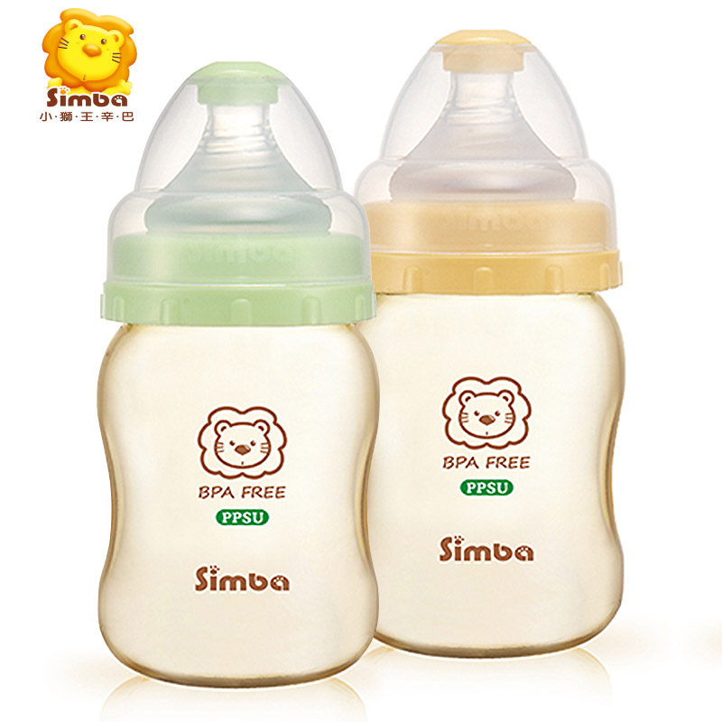 台湾小狮王辛巴PPSU宽口葫芦小奶瓶200ml*2-新生儿以上适用