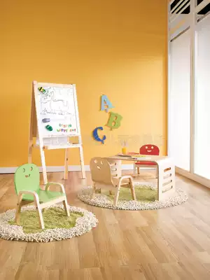 Fanmu Liangpin children's baby table and chair Solid wood children's rectangular table Adjustable lifting chair dining table 1-5 years old