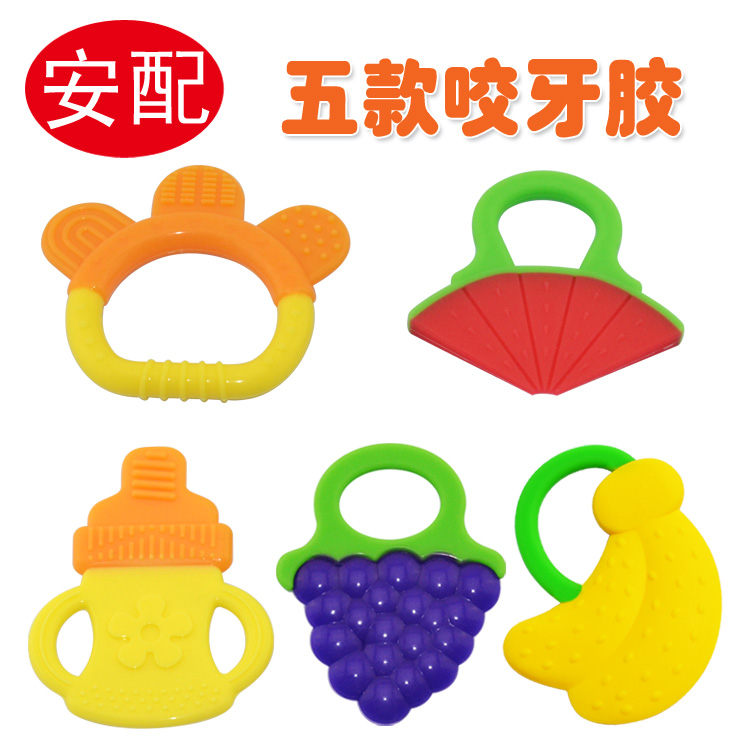 安配婴儿牙胶 宝宝磨牙棒咬胶玩具磨牙胶硅胶牙咬磨牙器4个月以上