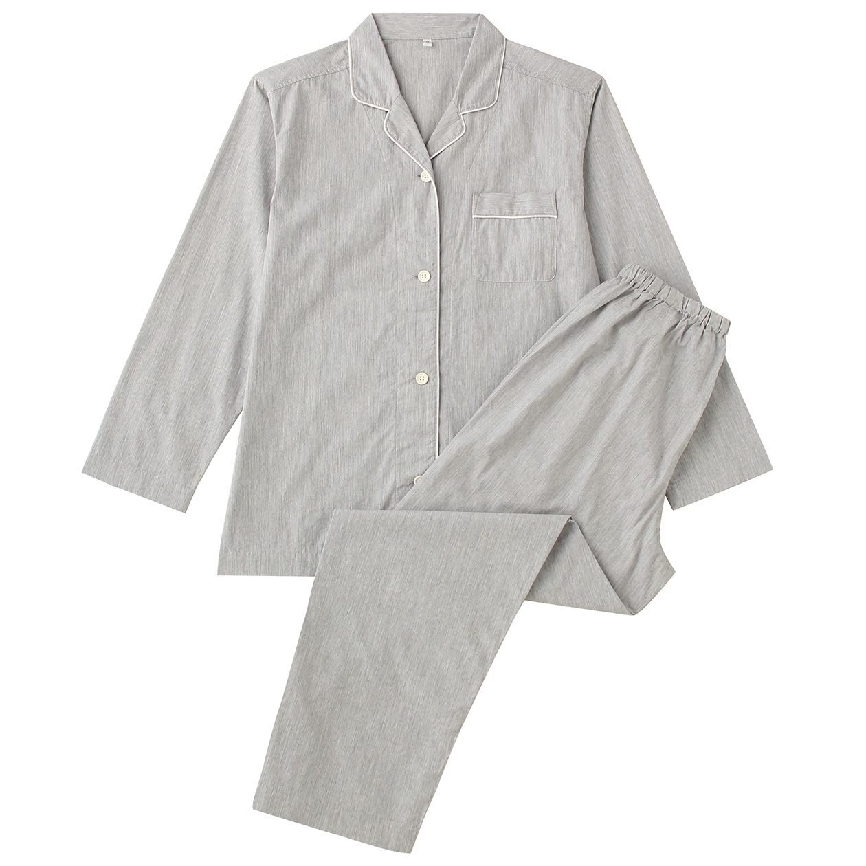 无印良品 MUJI 女式 无侧缝_平纹睡衣