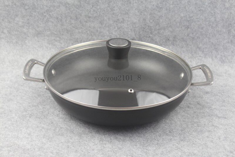 L 30CM non-stick double-ear frying pan pan hot pot induction cooker suitable for glass pot cover