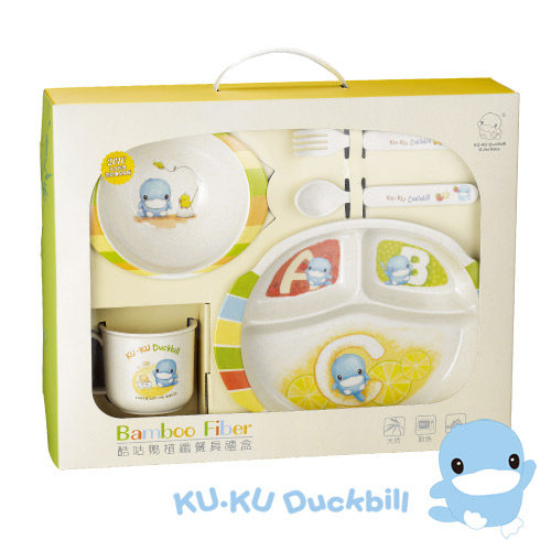 台湾官网直邮进口[KU.KU酷咕鸭]植纤餐具礼盒