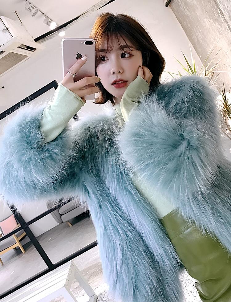 Lông lông hai mặt dệt lông gấu trúc có giá trị cao là lông cáo mỏng lông dài giữa lông phụ nữ - Faux Fur