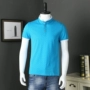 Không giảm giá nam nhỏ cổ áo thời trang trẻ trung giản dị Áo sơ mi POLO nhỏ in dấu chân mùa hè áo thun ngắn tay aso polo