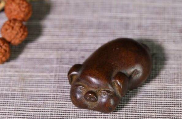 Su Industrial Copper Solid Pig Tea Rock Tea Ceremony for Crafts and Crafts Decoration Japanese Tea