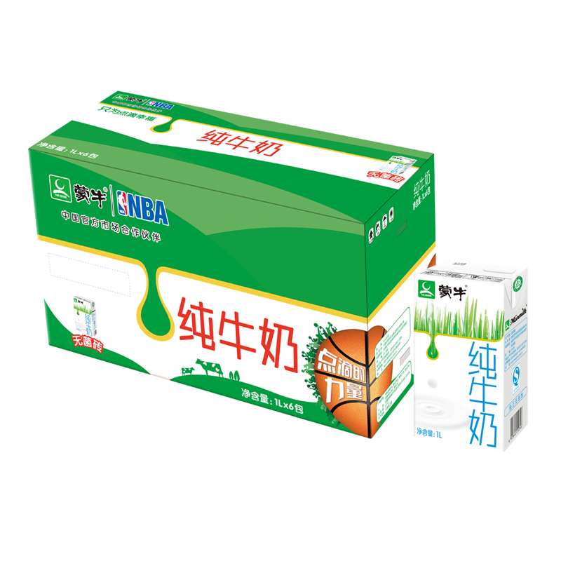 蒙牛纯牛奶无菌砖1000ml*6盒