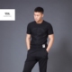 Áo sơ mi nam cổ tròn 2019 Áo len dệt kim nửa tay ngắn Hồng Kông Xu hướng áo sơ mi họa tiết hoang dã Hàn Quốc Slim Men Mới - Áo len thời trang nam Áo len