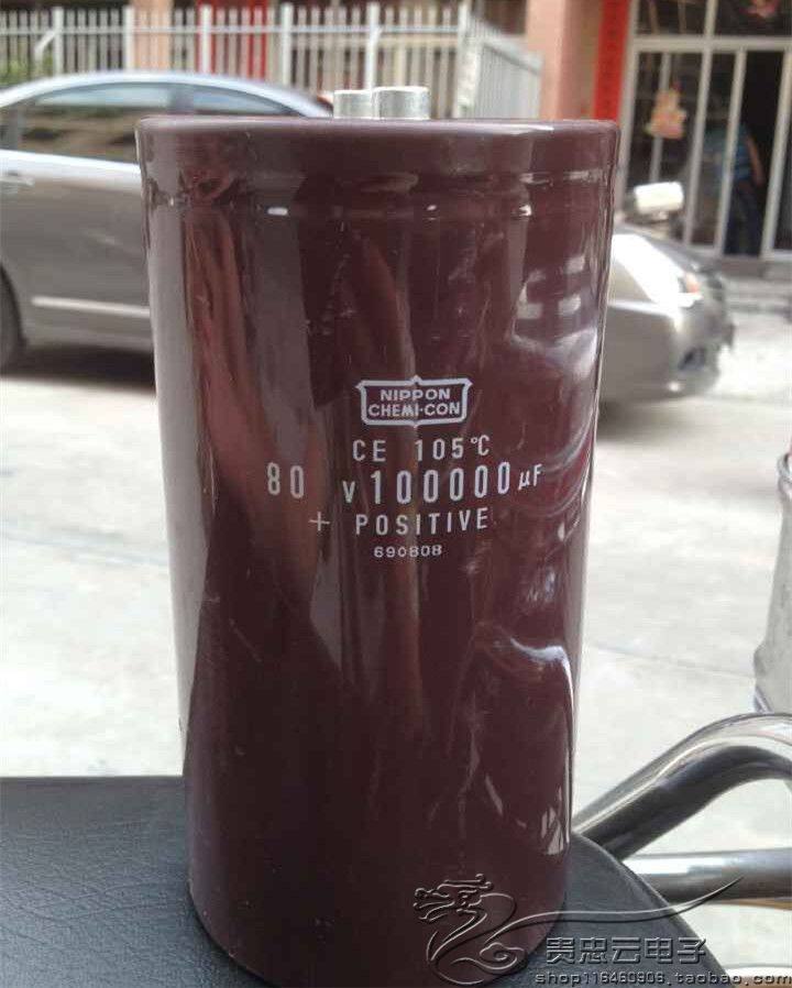 Original Japanese black King Kong screw feet 80V100000UF electric vehicle dedicated energy storage large capacitor