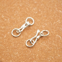 S925 - Close silver hand - hand - chain bracelet bracelet connected button double - ring N - button DIY silver accessories and anti - allergies