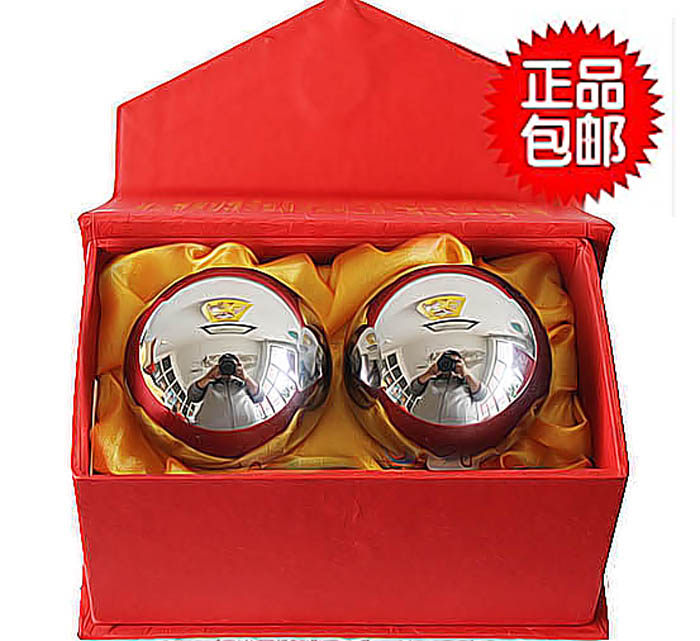 Hand play hollow ring tone Pauloding handball solid electroplating ball in aged iron ball indoor fitness Exercise health care ball