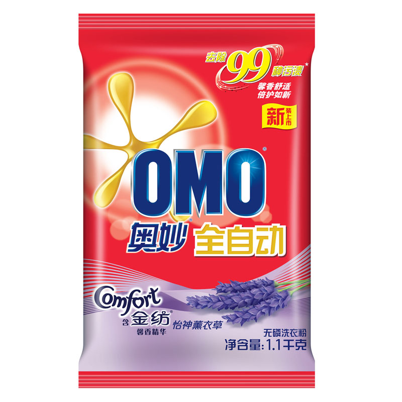 【天猫超市】OMO奥妙洗衣粉全自动含金纺馨香精华无磷洗衣粉1100g