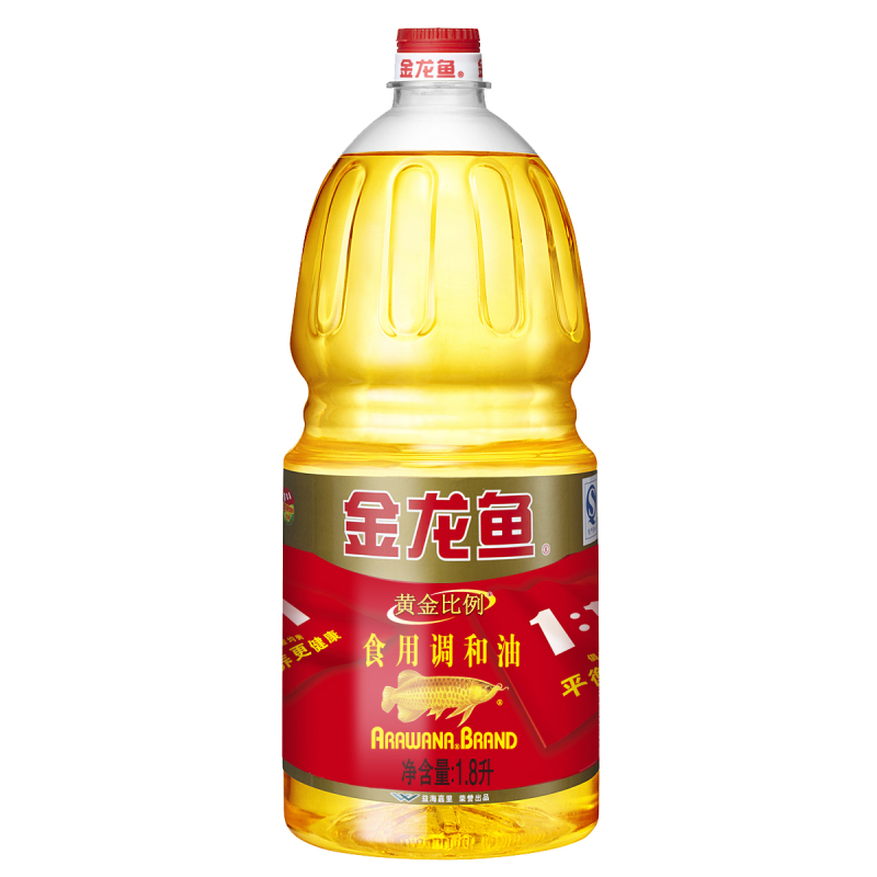 【天猫超市】金龙鱼  黄金比例食用调和油1.8L 精选8种植物油