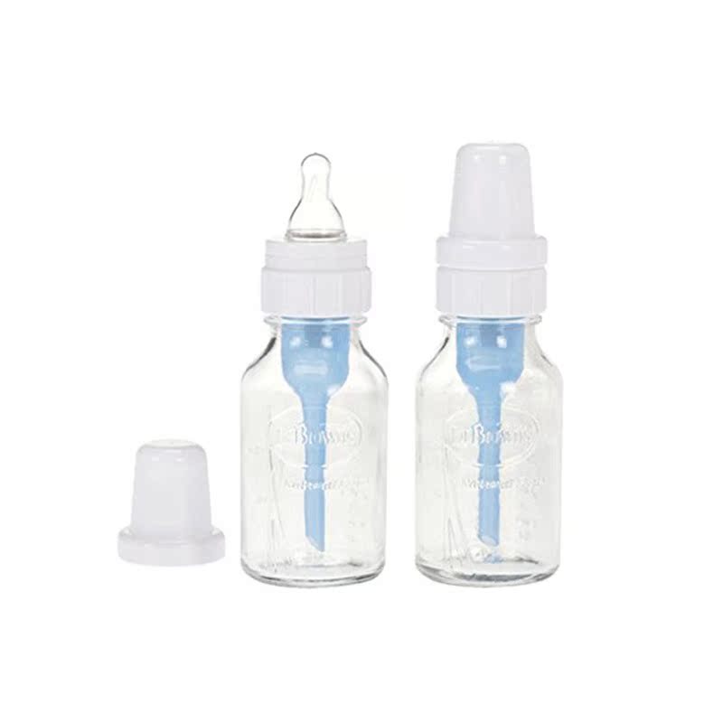 美国Dr.Brown's 布朗博士标准玻璃防胀气奶瓶-120ml   2只装