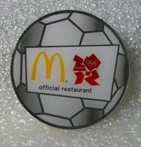 London 2012 Olympic Games badge Olympic official restaurant McDonalds badge football badge