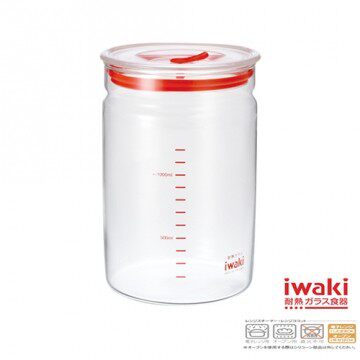 iwaki 玻璃微波密封罐 1.45L(透明款)台湾官网直邮进口