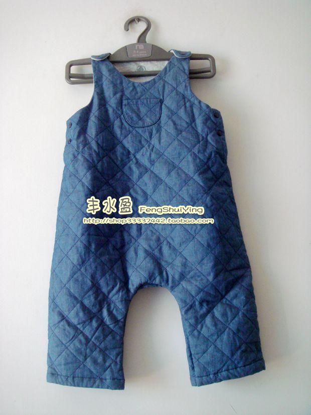 Foreign trade Export France single-expensive baby boy pure cotton Neri Cowboy clip cotton cuddling bag pants with cotton creater