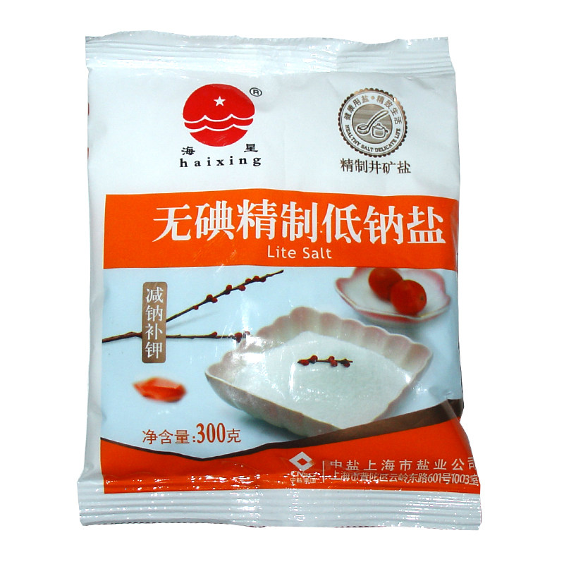 【天猫超市】海星无碘精制低钠盐 300g食用盐（新老包装替换中）