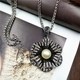 Bohemian Korean style autumn and winter matching accessories retro flower pendant long sweater chain necklace women's hanging chain