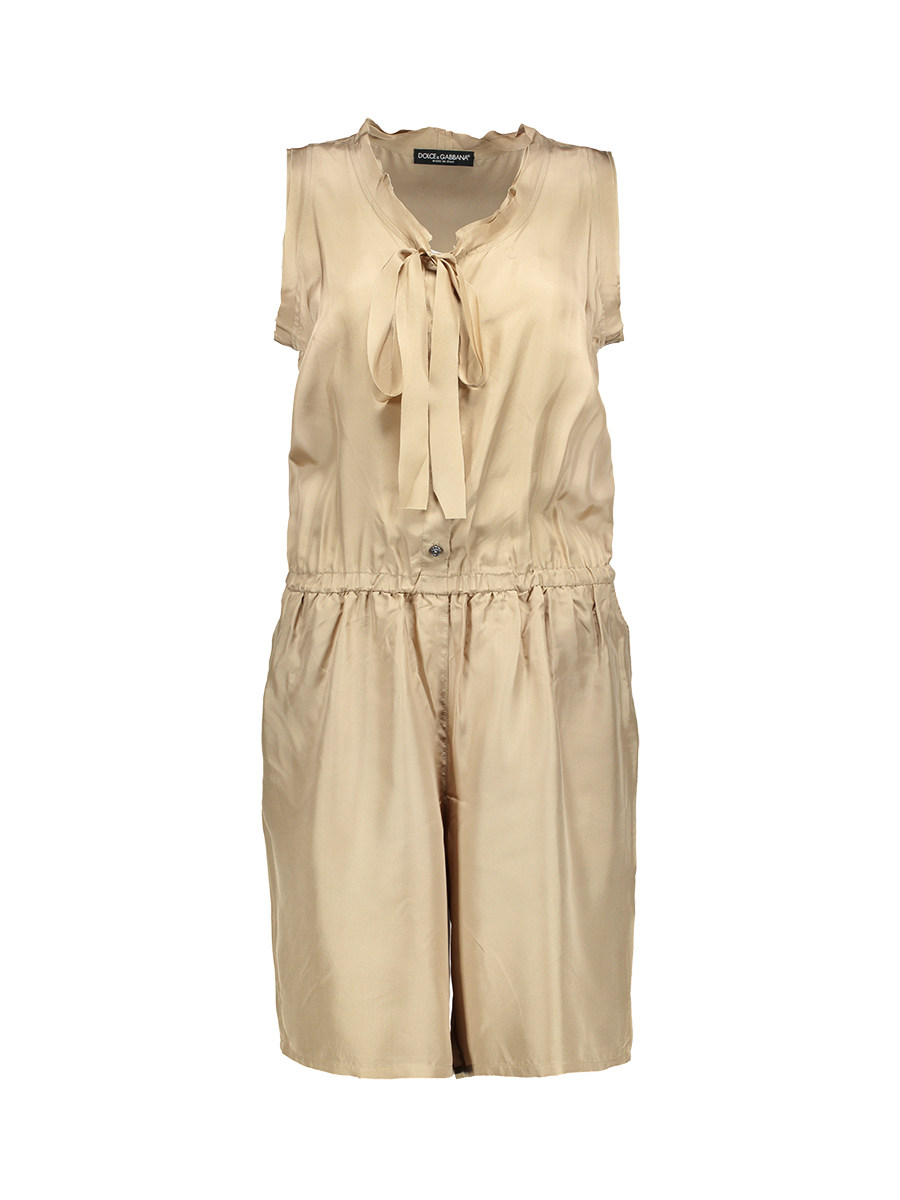 Dolce&Gabbana 卡其色松紧系带式连体裤