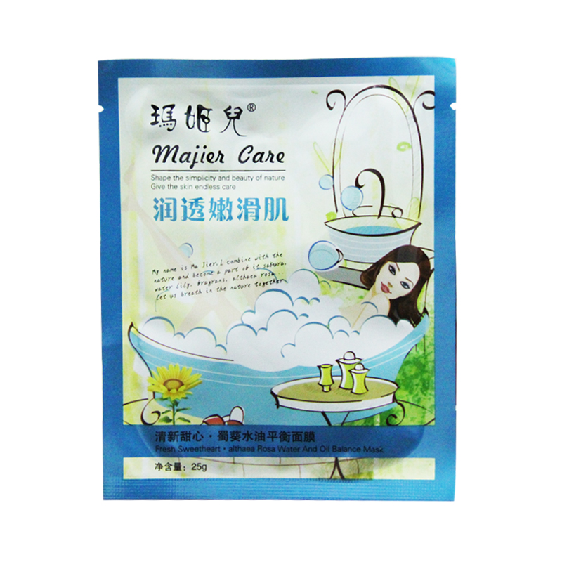 玛姬儿蜀葵水油平衡面膜25g 贴片式 清新甜心润透嫩滑肌 隐形面膜