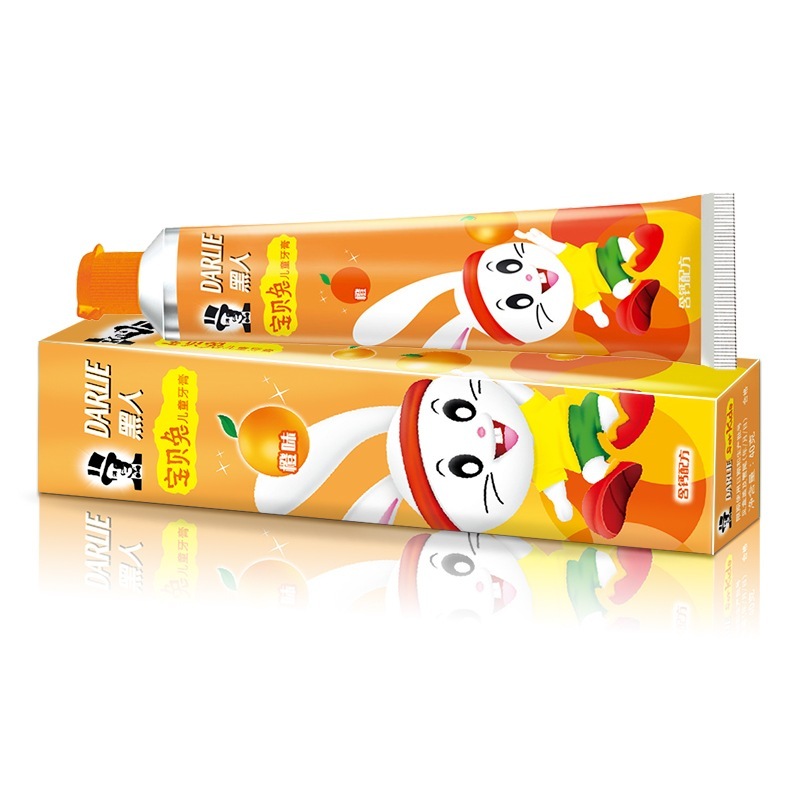 【天猫超市】黑人宝贝兔儿童牙膏香橙味40G含钙含氟固齿防蛀