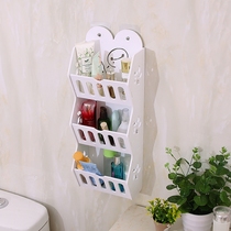 Toilet rack bathroom wall hanging non-perforated suction Wall toilet toilet storage rack sticky wall finishing box