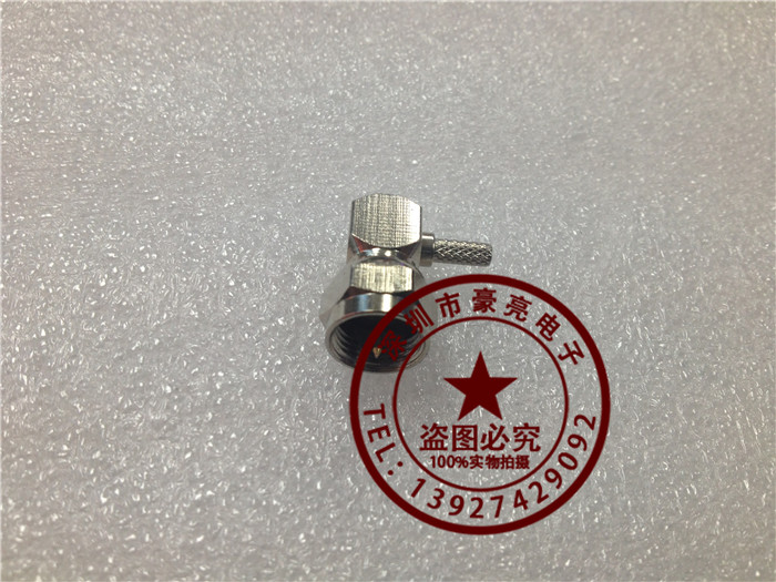 F head wired equipment connector 90 degree adapter F turn 1 5 crimp F elbow right angle F head