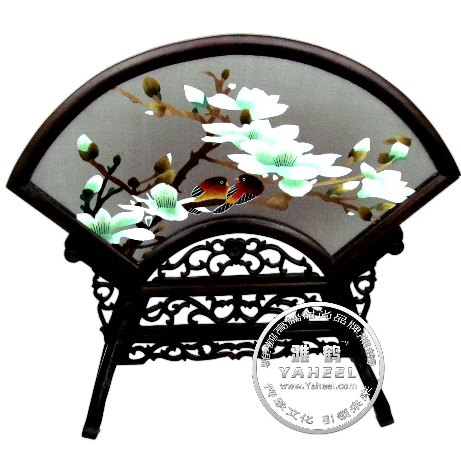 Embroidery Happy eyebrows Magpies Double-sided embroidery Yahe boutique Hunan embroidery Curtains Finished products Wedding gifts