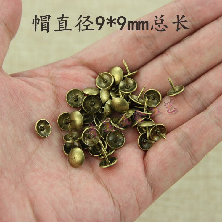 9 * 9mm glossy small foam nail imitation ancient sofa nail decorative nail round bubble nail wood planenail upholted nail ancient bronze door nail