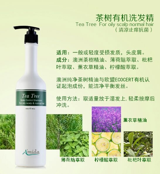 Amida Amida Tea Tree Shampoo 400ml Deep Cleansing Hair Anti-Dandruff of Taiwan Amida Amida Tea Tree Shampoo