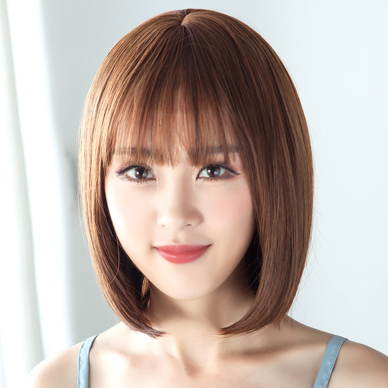 假发女短发帅气韩版空气刘海短卷发仿真蓬松修脸减龄沙宣逼真假发