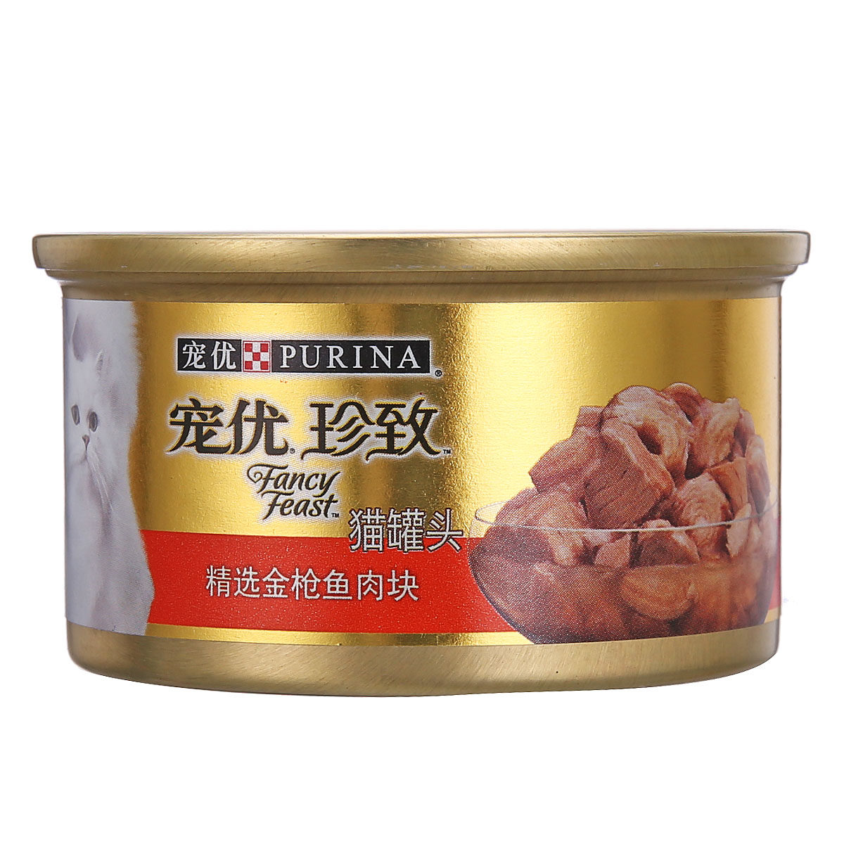 波奇网 宠物猫罐头湿粮宠优珍致精选金枪鱼块85g猫咪拌饭湿粮零食