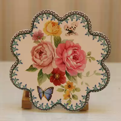 European creative placemats ceramic plate mats pot mats pastoral heat insulation mats coffee coasters American home furnishings