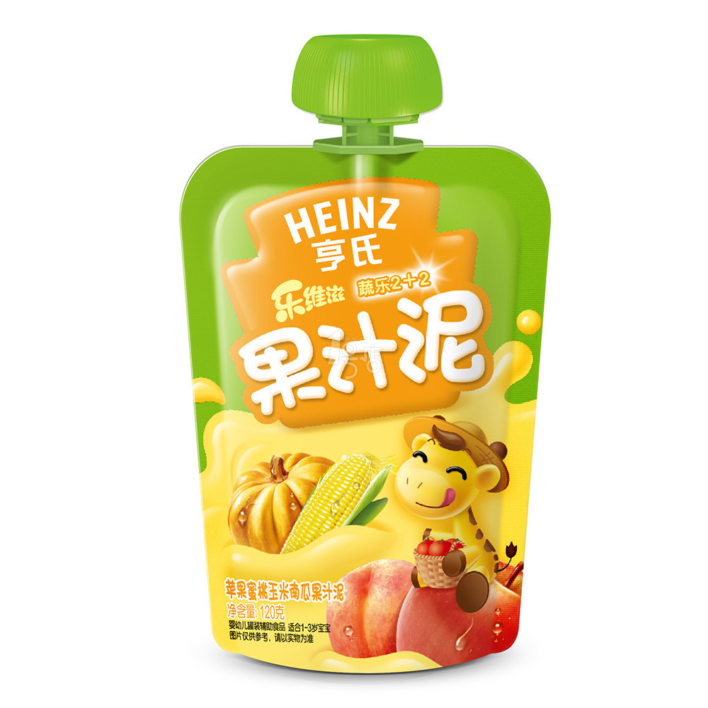 亨氏乐维滋2+2-苹果蜜桃玉米南瓜 120g