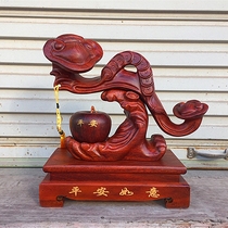 East Yang Wood Carving Solid Wood red wood Merchants Opening Gift Ruyi Yuan Baojin Toad Elephant Cabbage Wooden Pendulum