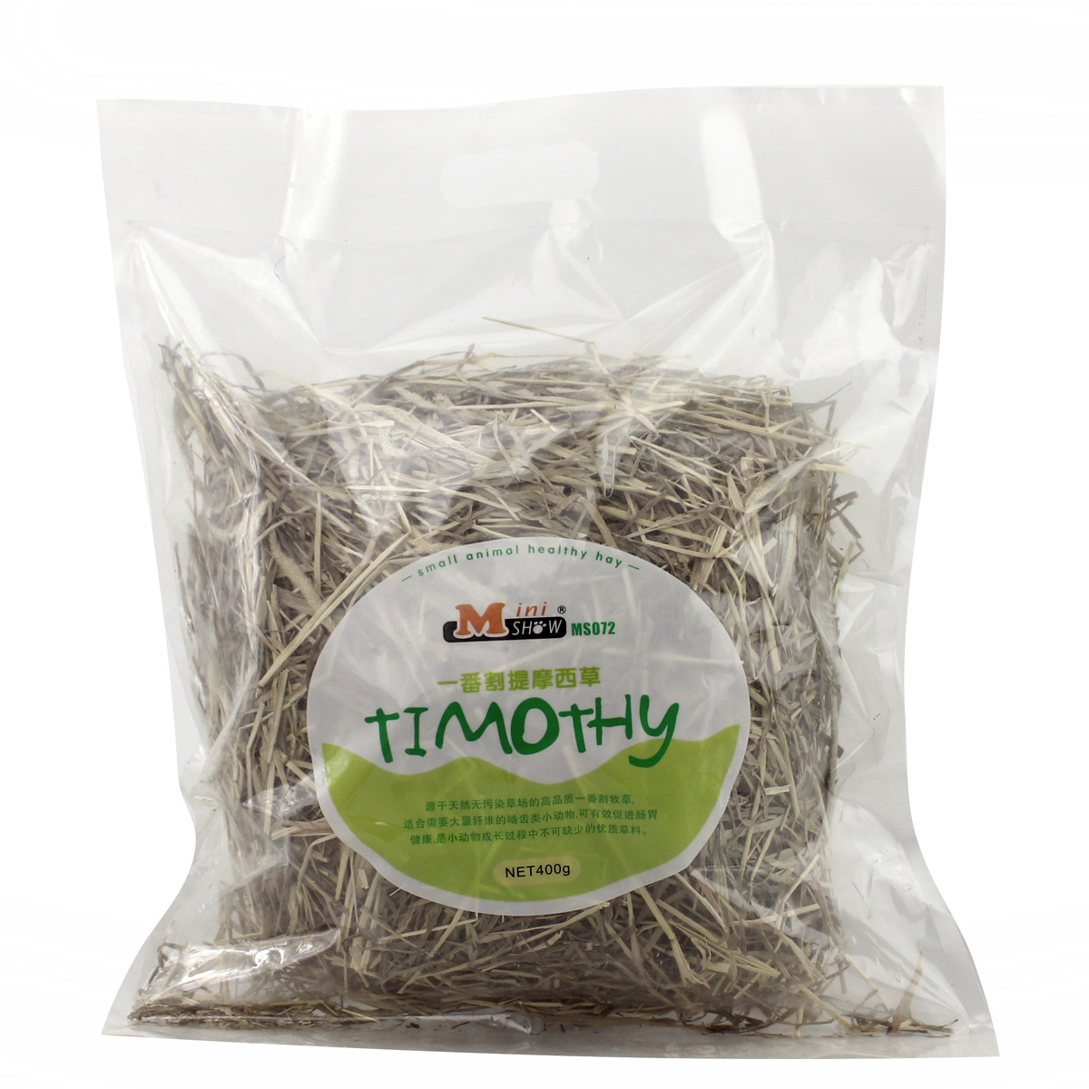 波奇网宠物牧草Minishow番割提摩西草400g兔子龙猫天竺鼠专用牧草