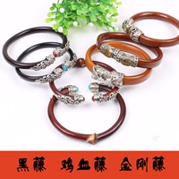 Tây Tạng nho đen máu dây leo kim cương dây đeo vòng tay nam nữ mô hình dày bạc phong cách dân gian cổ xưa hoang dã tự nhiên mô hình cặp vợ chồng vòng dâu tằm cho bé