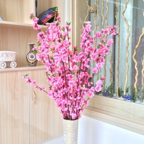 New house decoration simulation peach blossom cherry blossom branch wedding fake bouquet living room floor decoration plastic eternal flower art