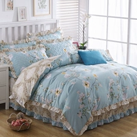 Dày bìa bông giường bedspread giường váy để bảo vệ một gia đình lanh váy Bốn 1.8m mét với bộ đồ giường nhà thiết kế mùa hè - Váy Petti váy giường