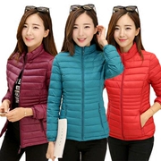 Chất liệu cotton nhỏ nữ ngắn phần mỏng phiên bản Hàn Quốc của chiếc áo khoác mỏng tự nhiên mùa đông mỏng manh thời trang mới cotton 2018 mới